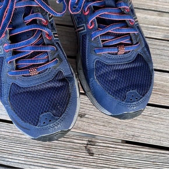 ASICS Gel-Venture 6 Rugged Trail Athletic Shoe Indigo Blue Black Coral Size 7.5 - Picture 7 of 11